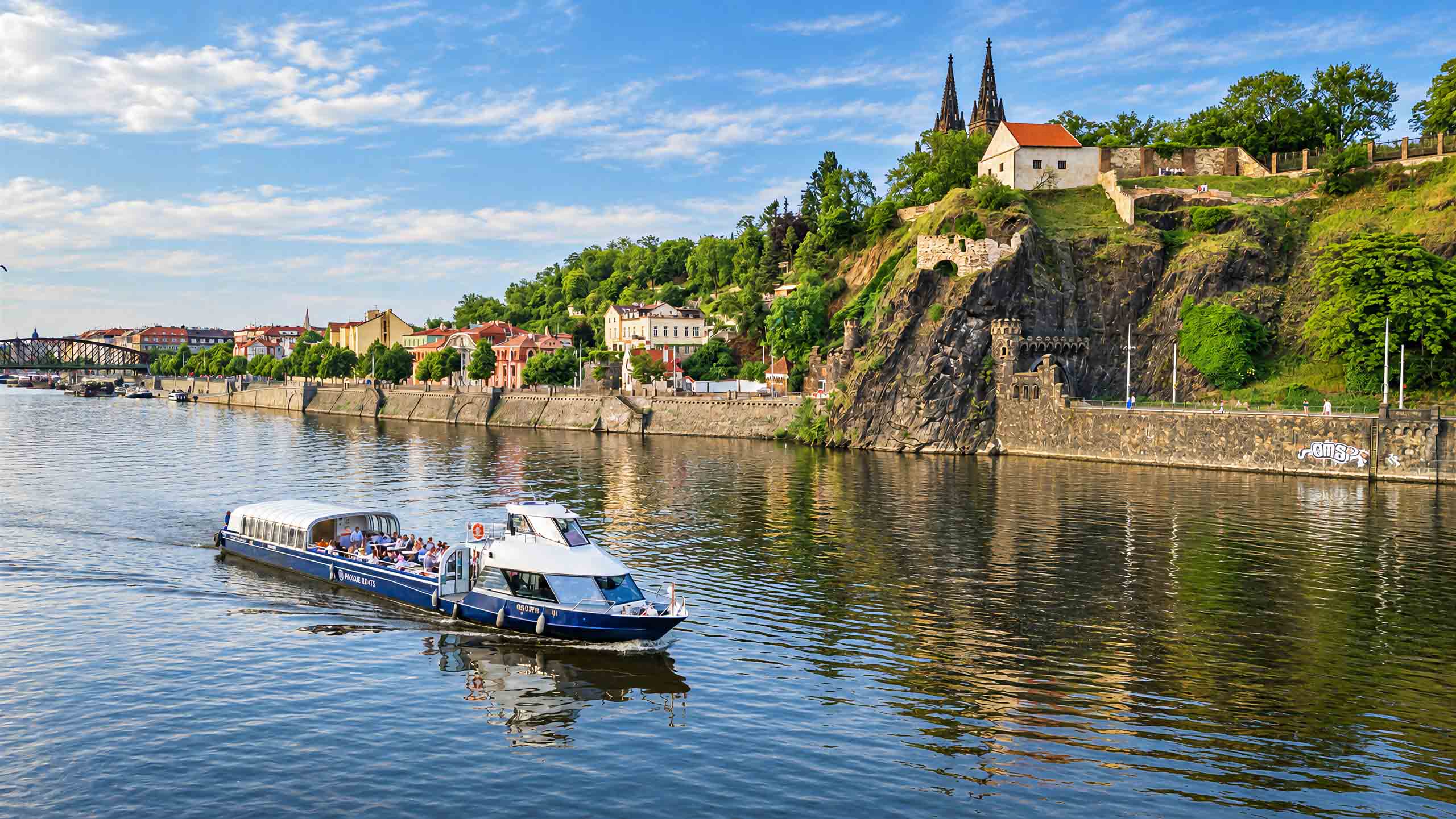 Agnes de Bohemia cruising below Vyšehrad