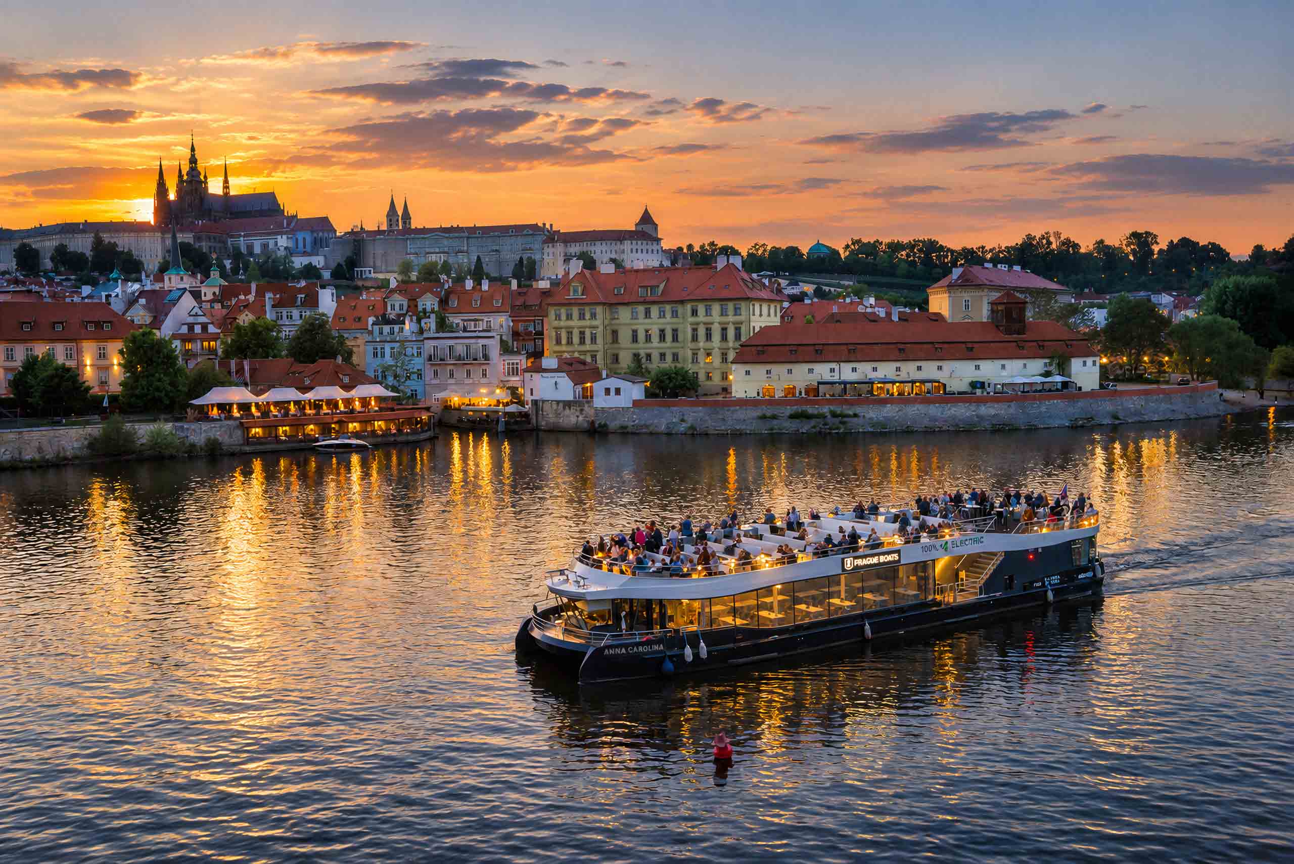 Anna Carolina on the Vltava in the evening light